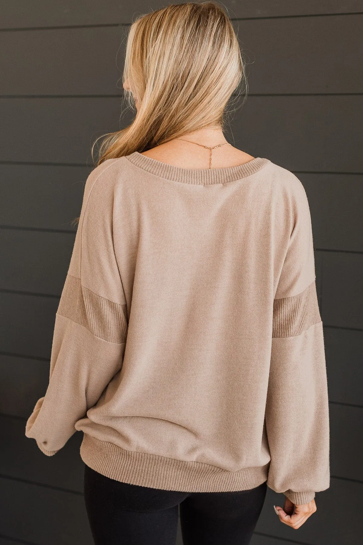 Magical Nights Knit Top- Light Mocha