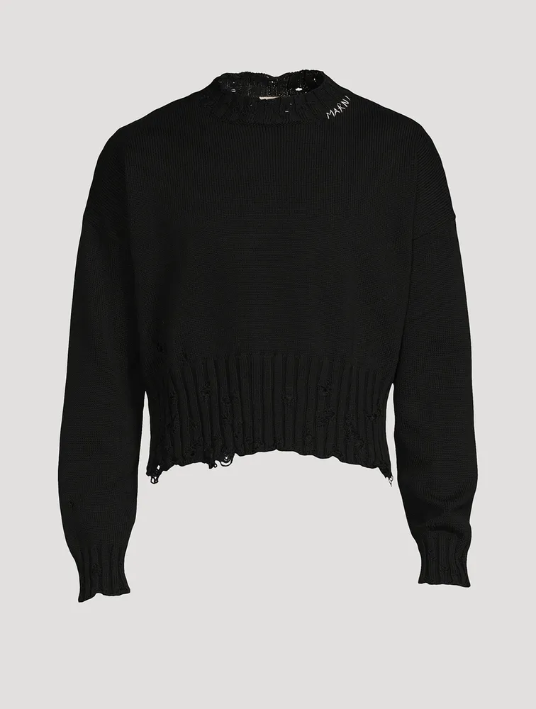 MARNI Distressed Cotton Sweater