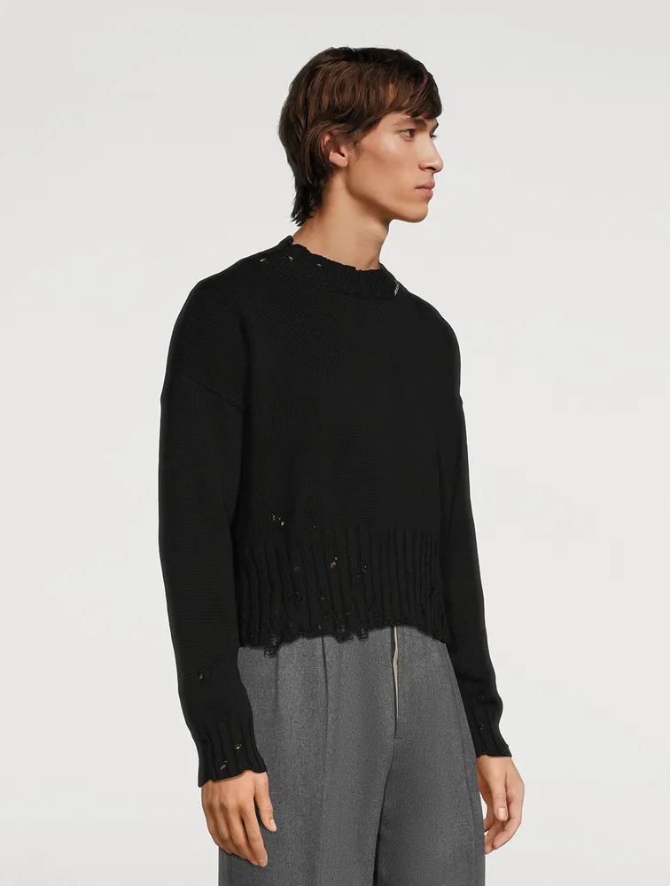 MARNI Distressed Cotton Sweater