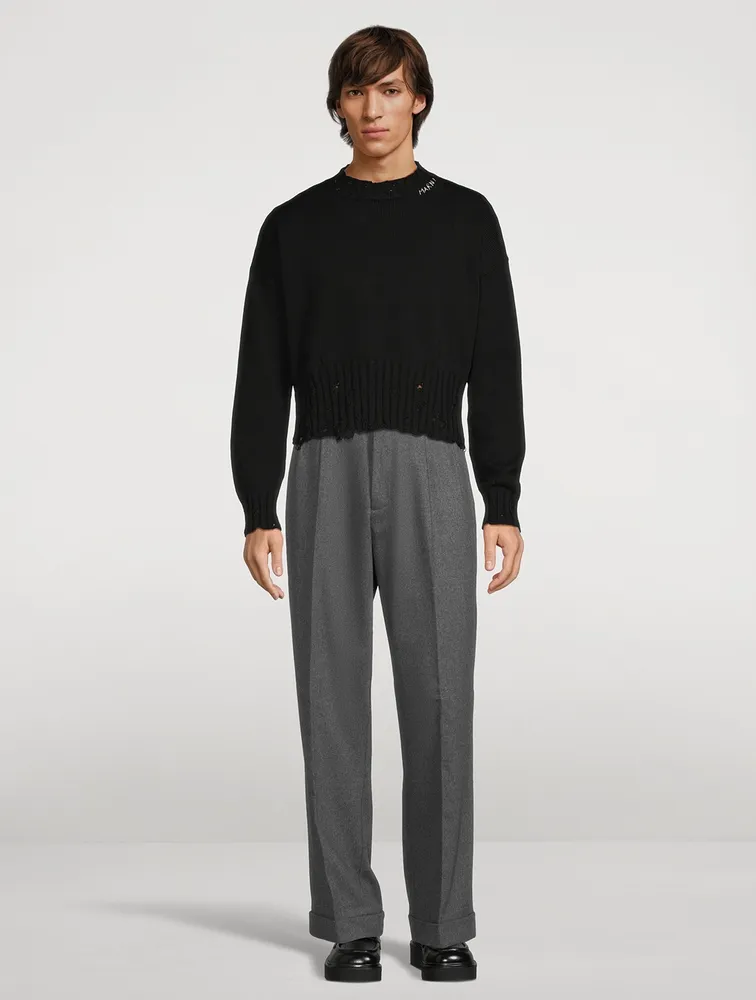 MARNI Distressed Cotton Sweater