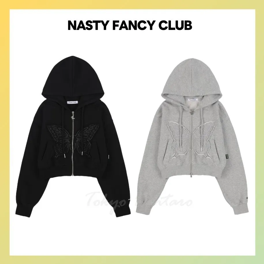 NASTY FANCY CLUB  |Street Style Logo Hoodies & Sweatshirts