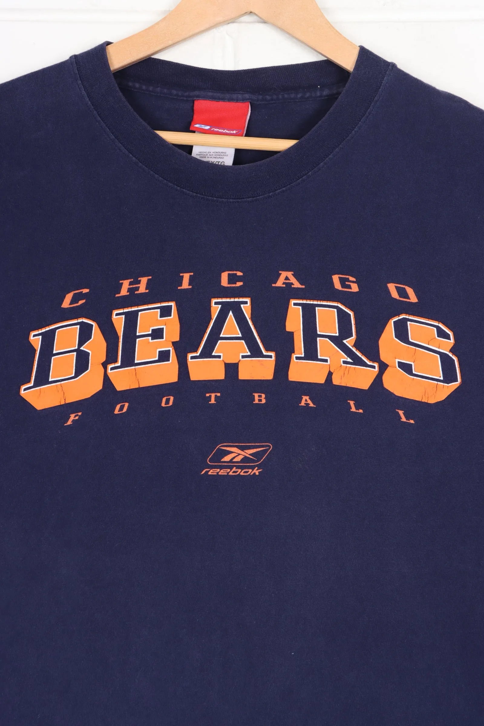 NFL Chicago Bears Spell Out Logo REEBOK T-Shirt (XXL)