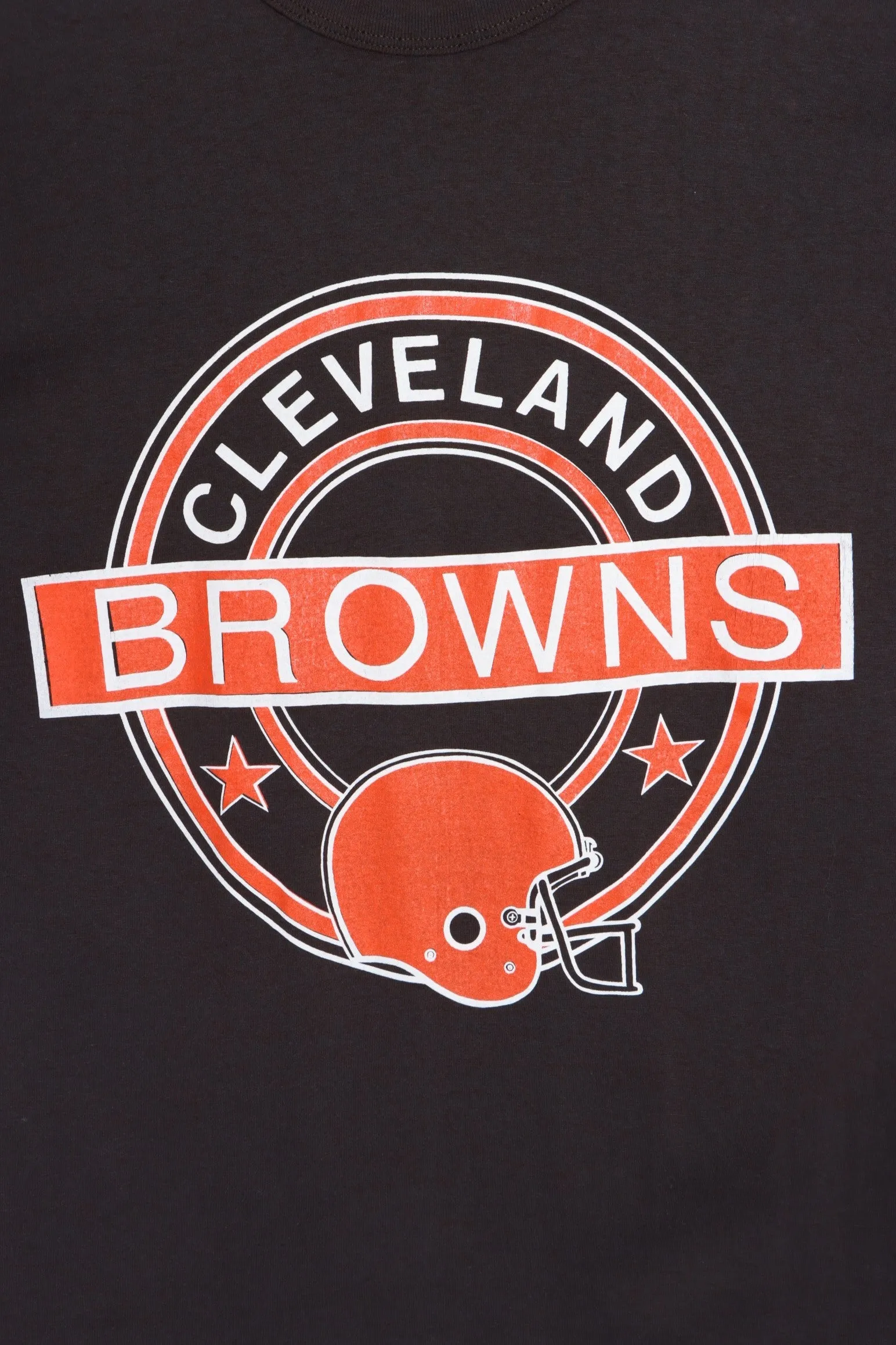 NFL Cleveland Browns Round Logo Single Stitch Tee USA Made (L)