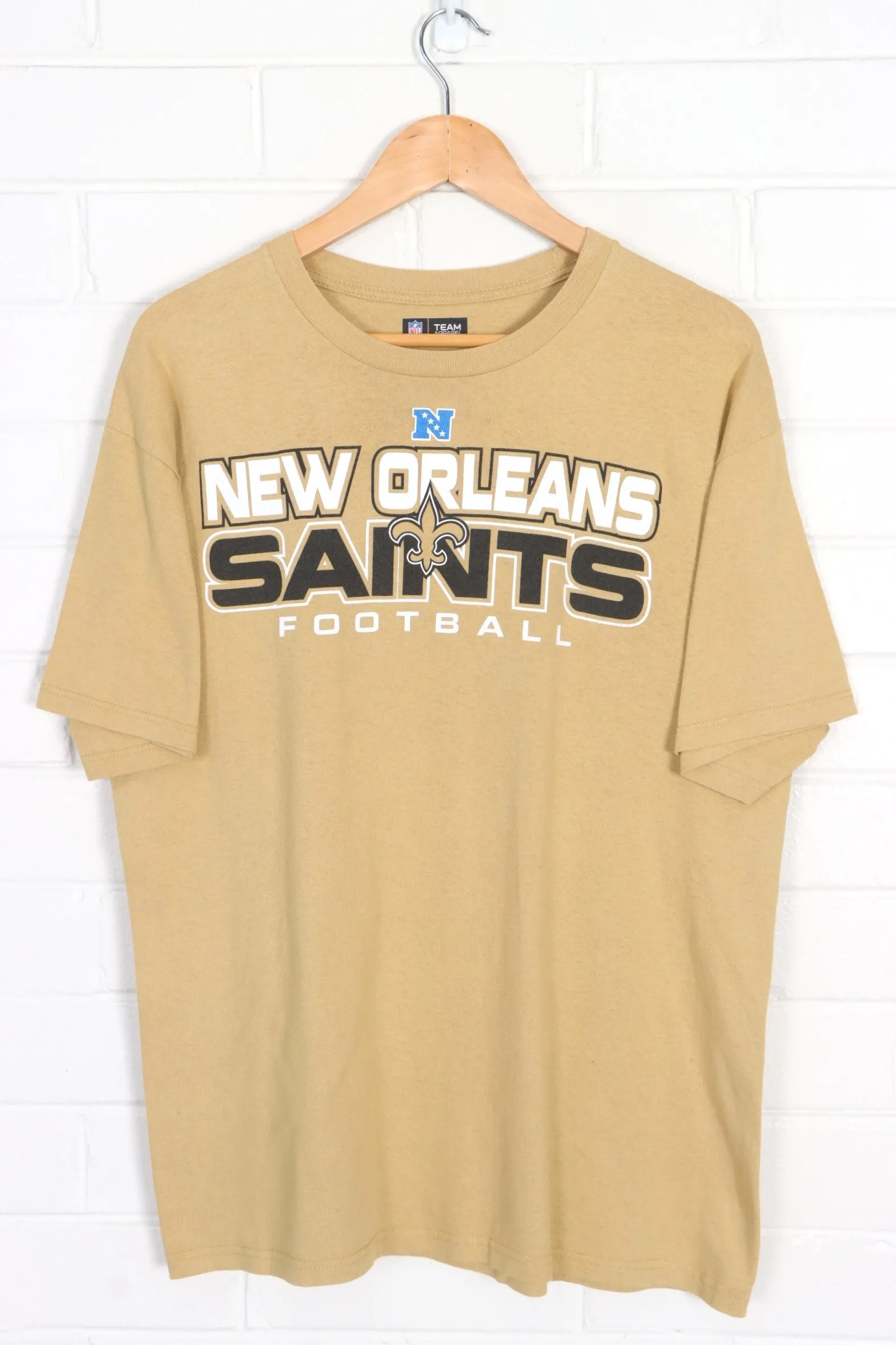 NFL New Orleans Saints Football Gold T-Shirt (L)