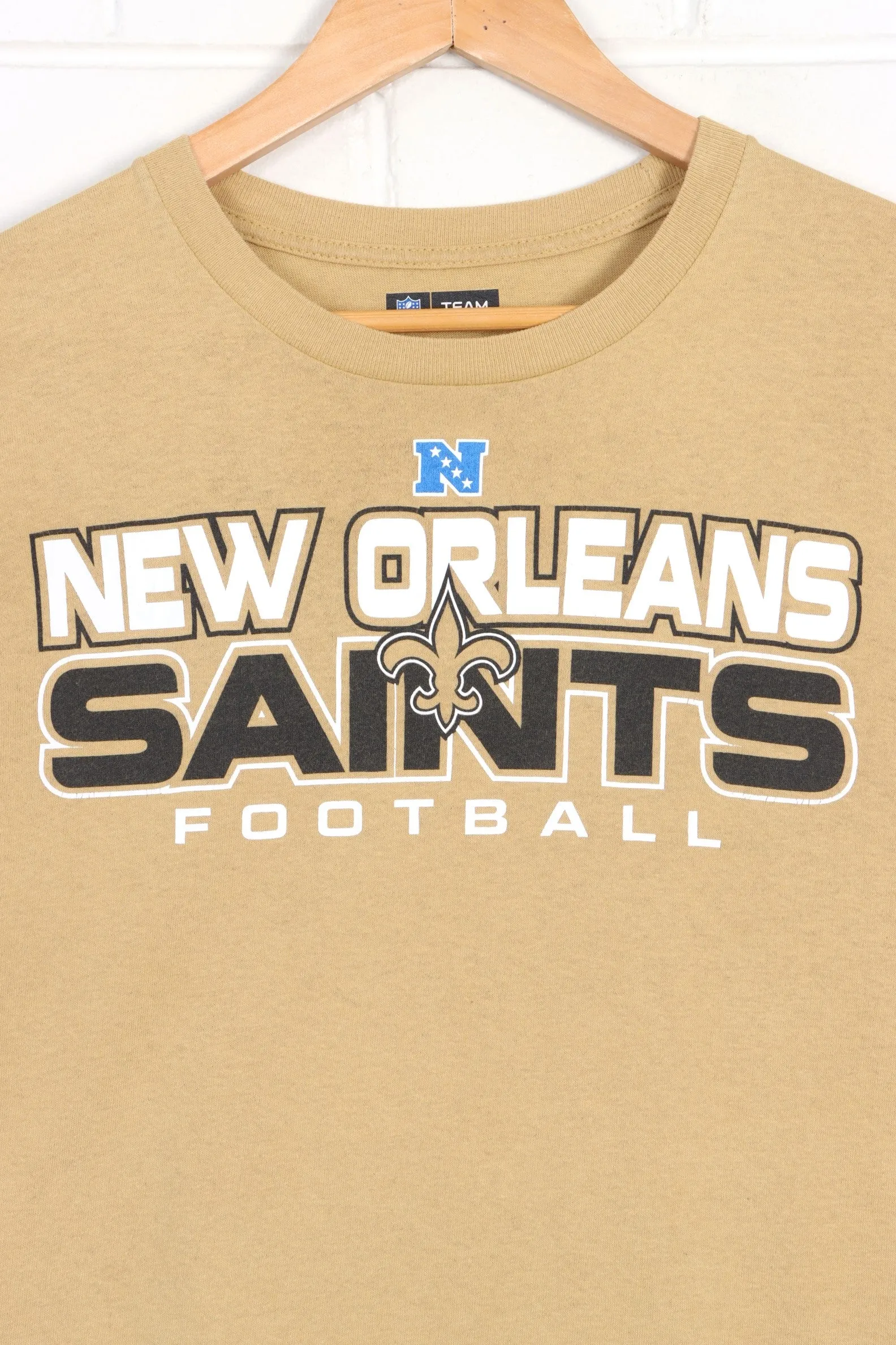 NFL New Orleans Saints Football Gold T-Shirt (L)