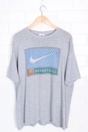 NIKE Basketball Blue & Grey Swoosh USA Made Tee (XL)