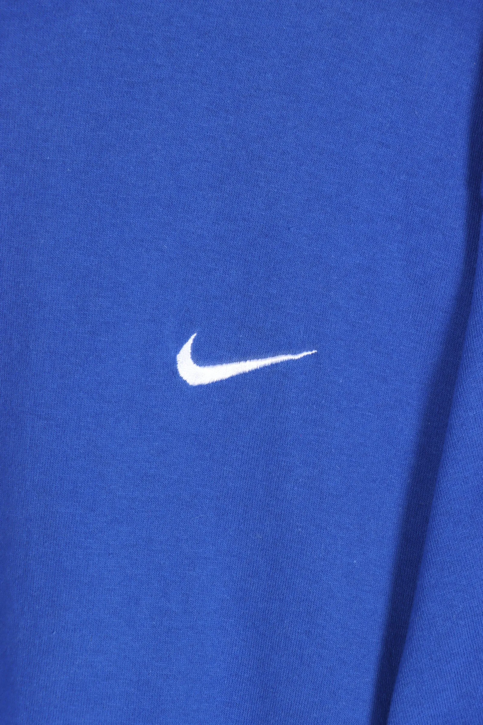 NIKE Embroidered Swoosh Royal Blue T-Shirt USA Made (L-XL)