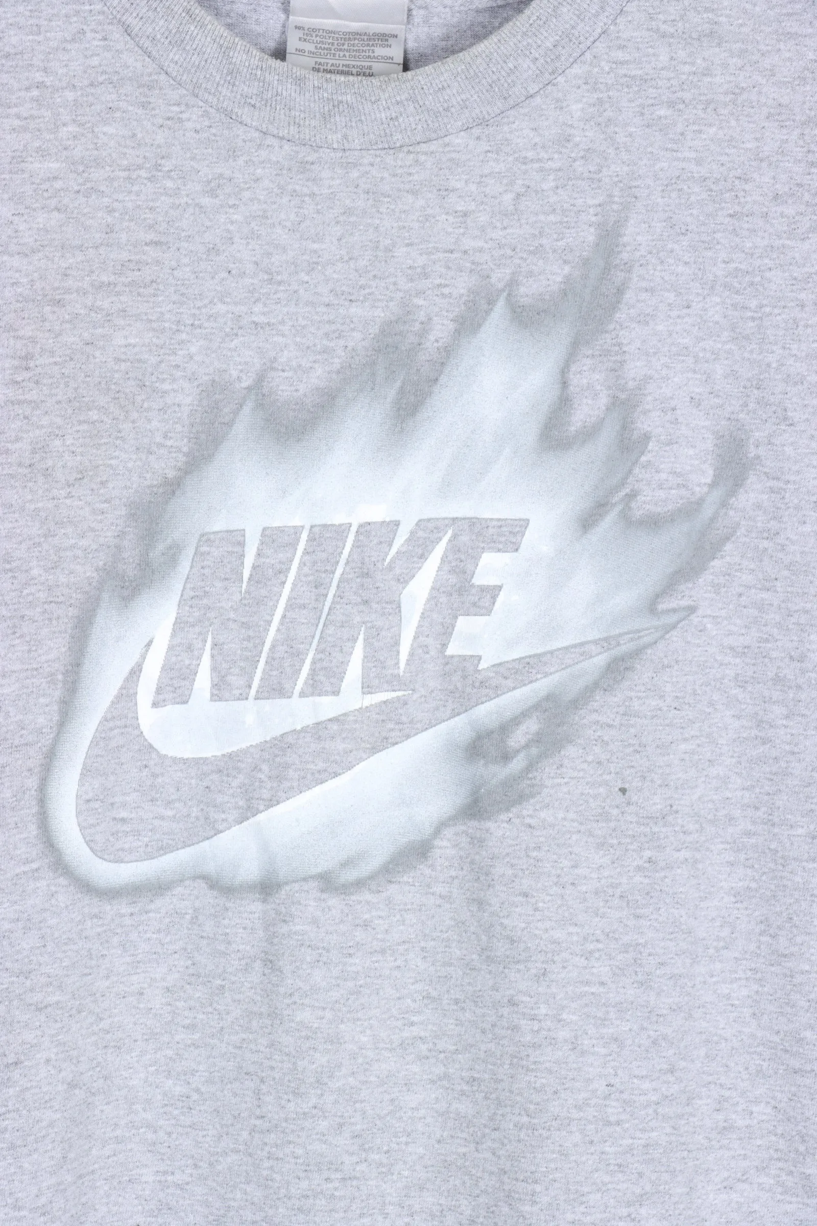 NIKE Grey Flame Logo Tee (M)