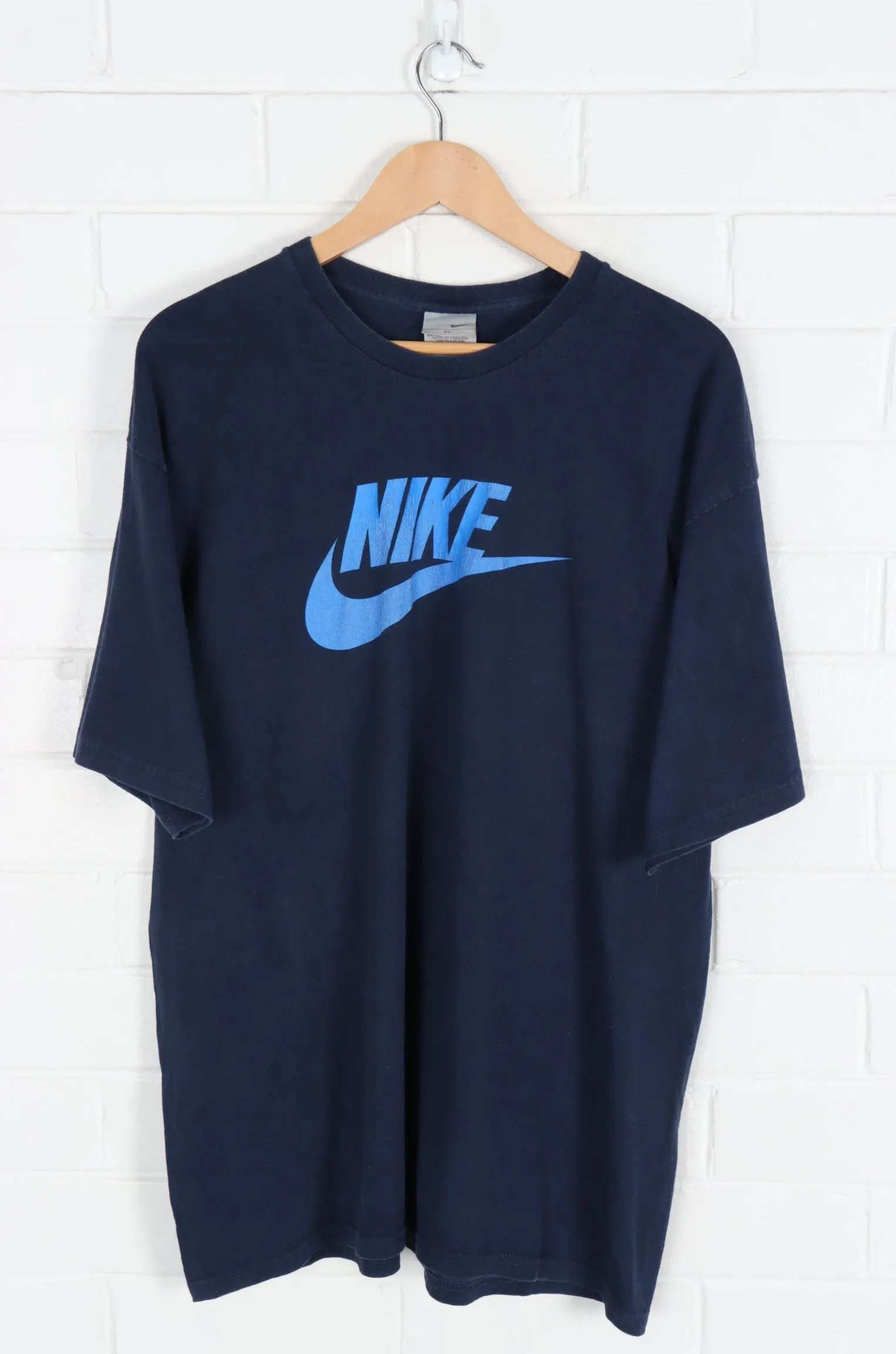 NIKE Navy & Blue Big Logo Tee (XL)