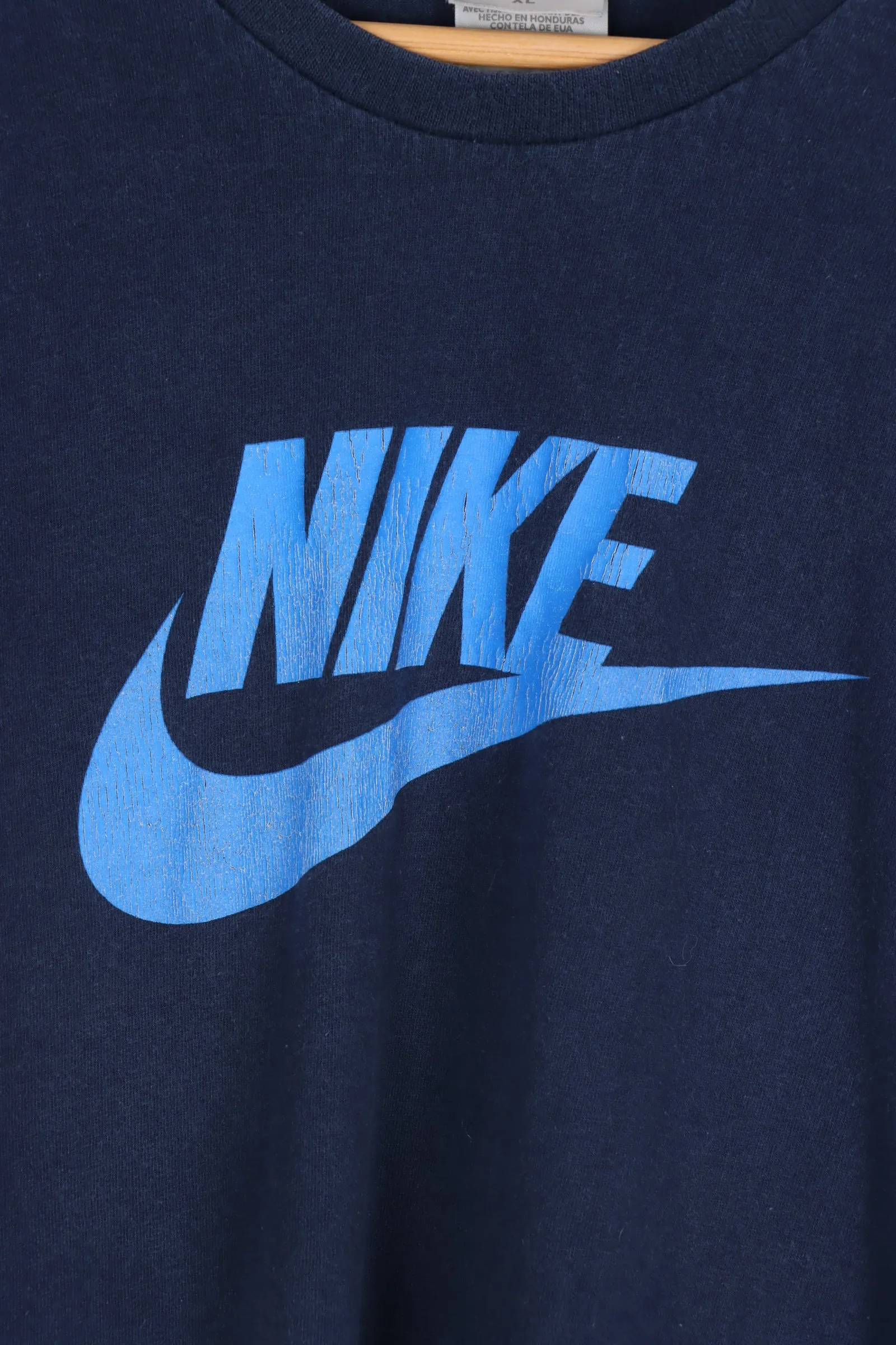 NIKE Navy & Blue Big Logo Tee (XL)