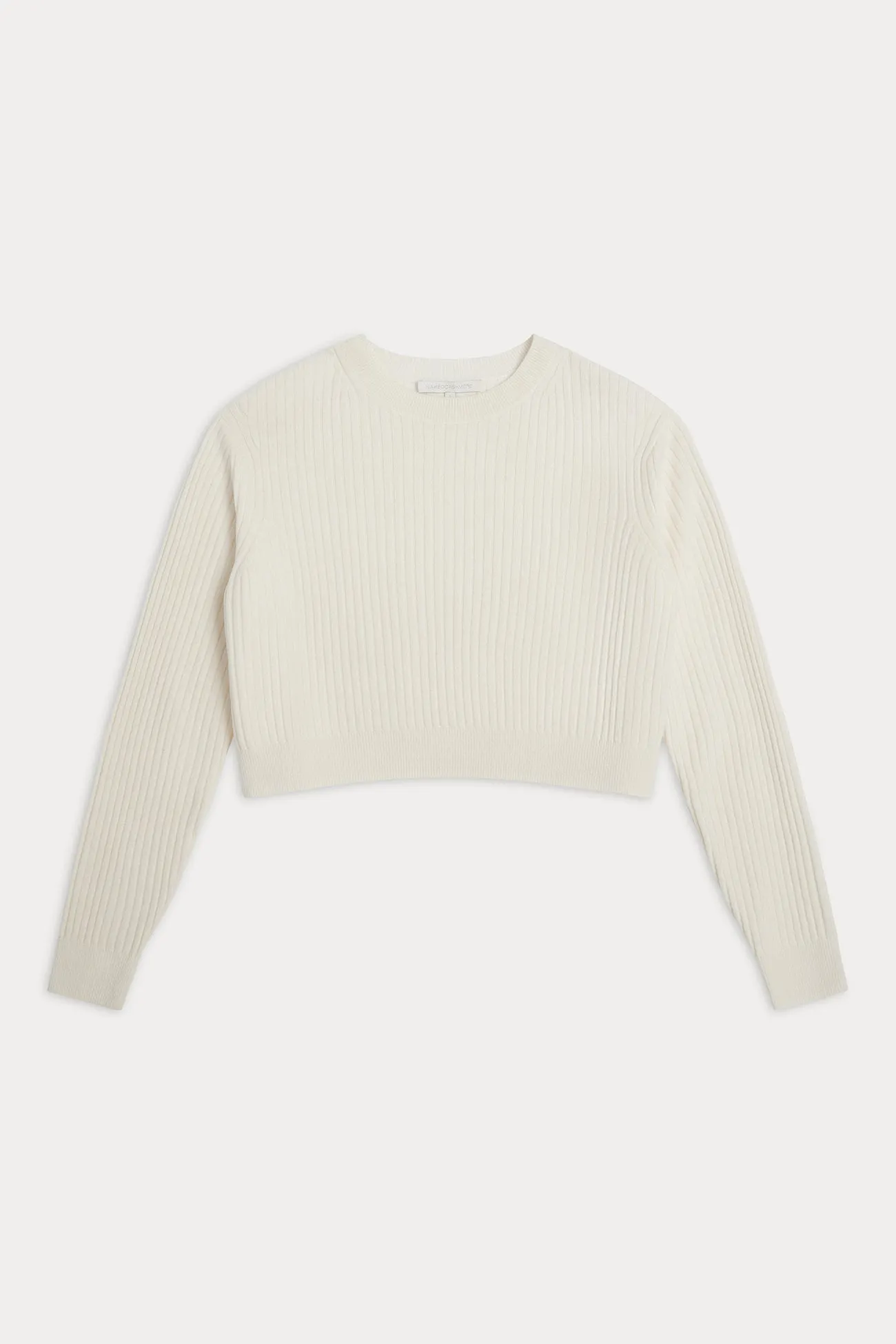 NOVA CASHMERE RIBBED CREWNECK SWEATER