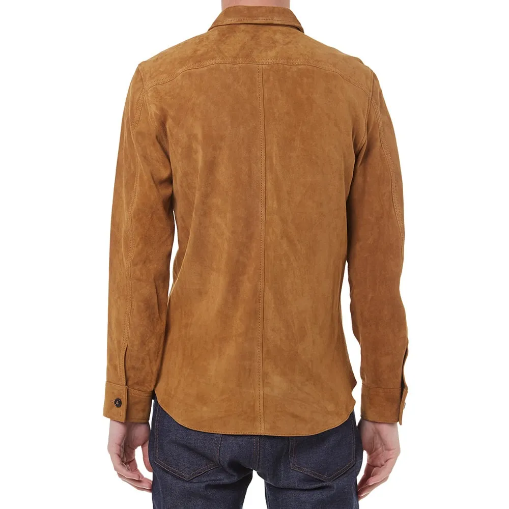 Our Legacy Suede Zip Shirt Jacket - END. ExclusiveCamel