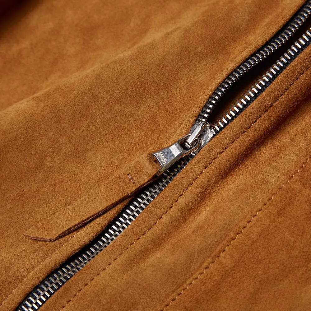 Our Legacy Suede Zip Shirt Jacket - END. ExclusiveCamel