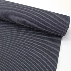 Patchwork Cotton - Indigo - Scratchy Stripe