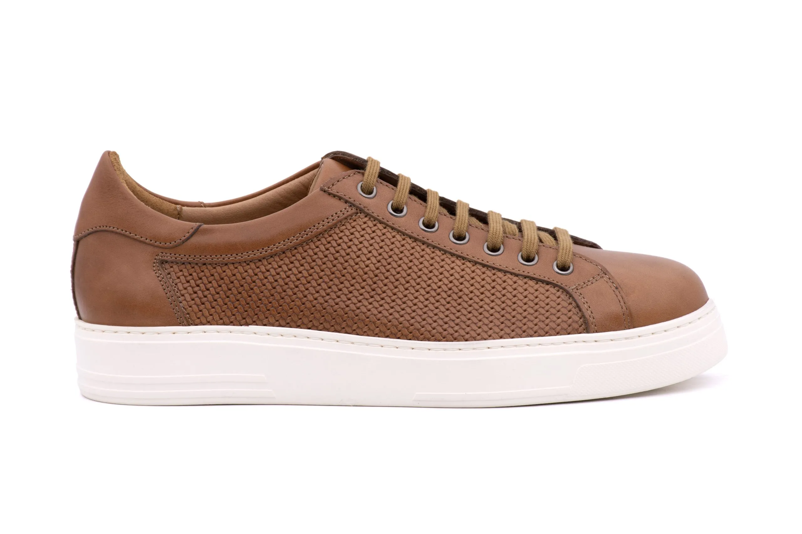 Perforated leather sneakers