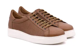 Perforated leather sneakers