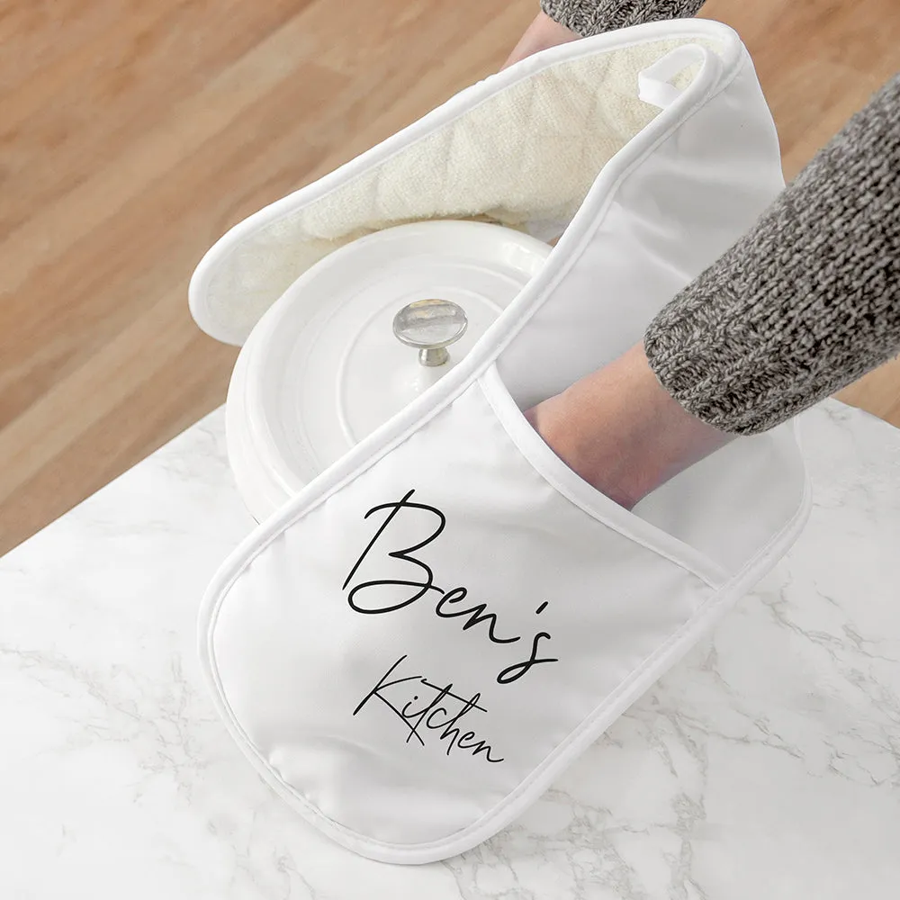 Personalised Double Oven Glove