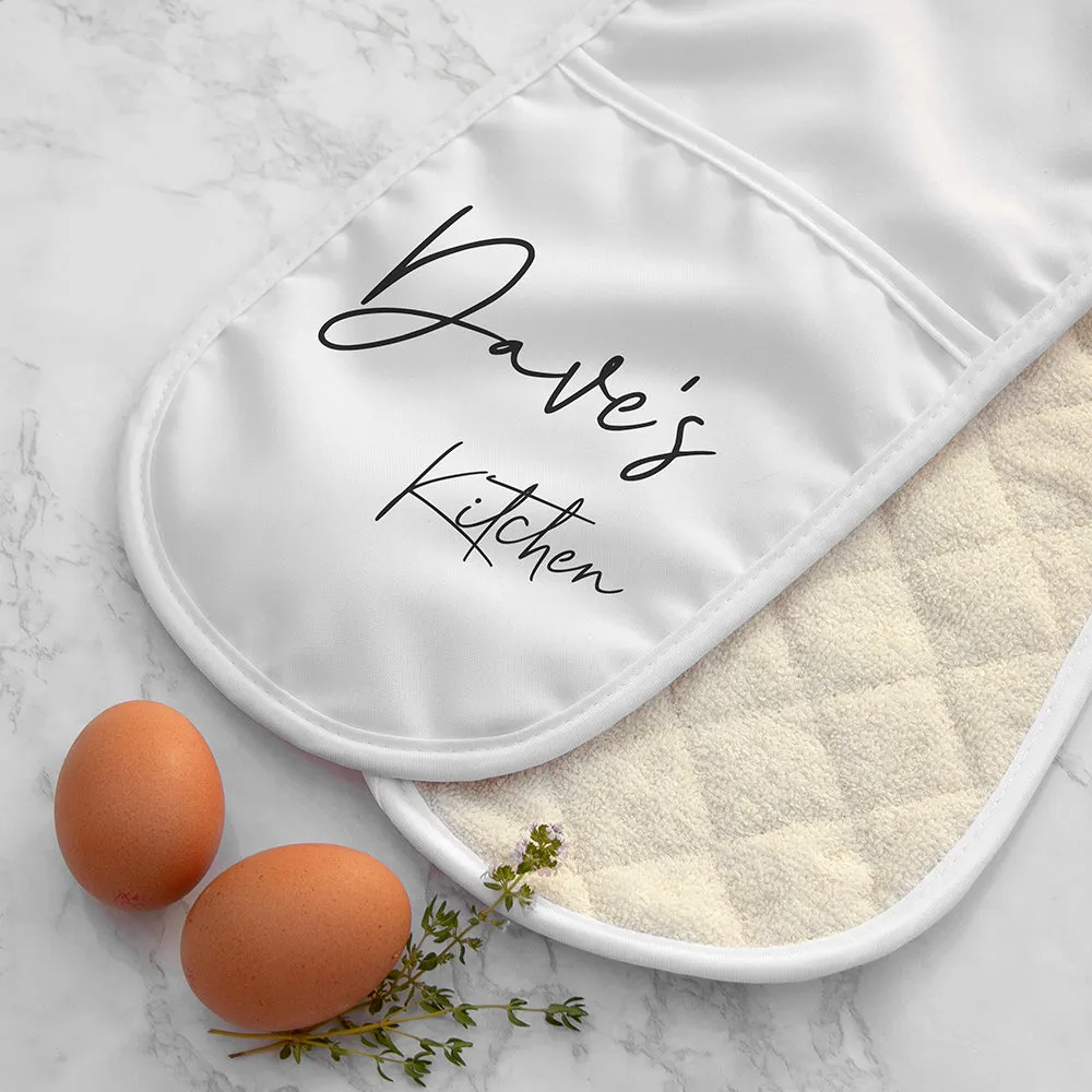 Personalised Double Oven Glove