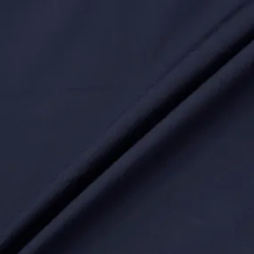 Plain Midnight Dark Navy Blue Cotton Poplin