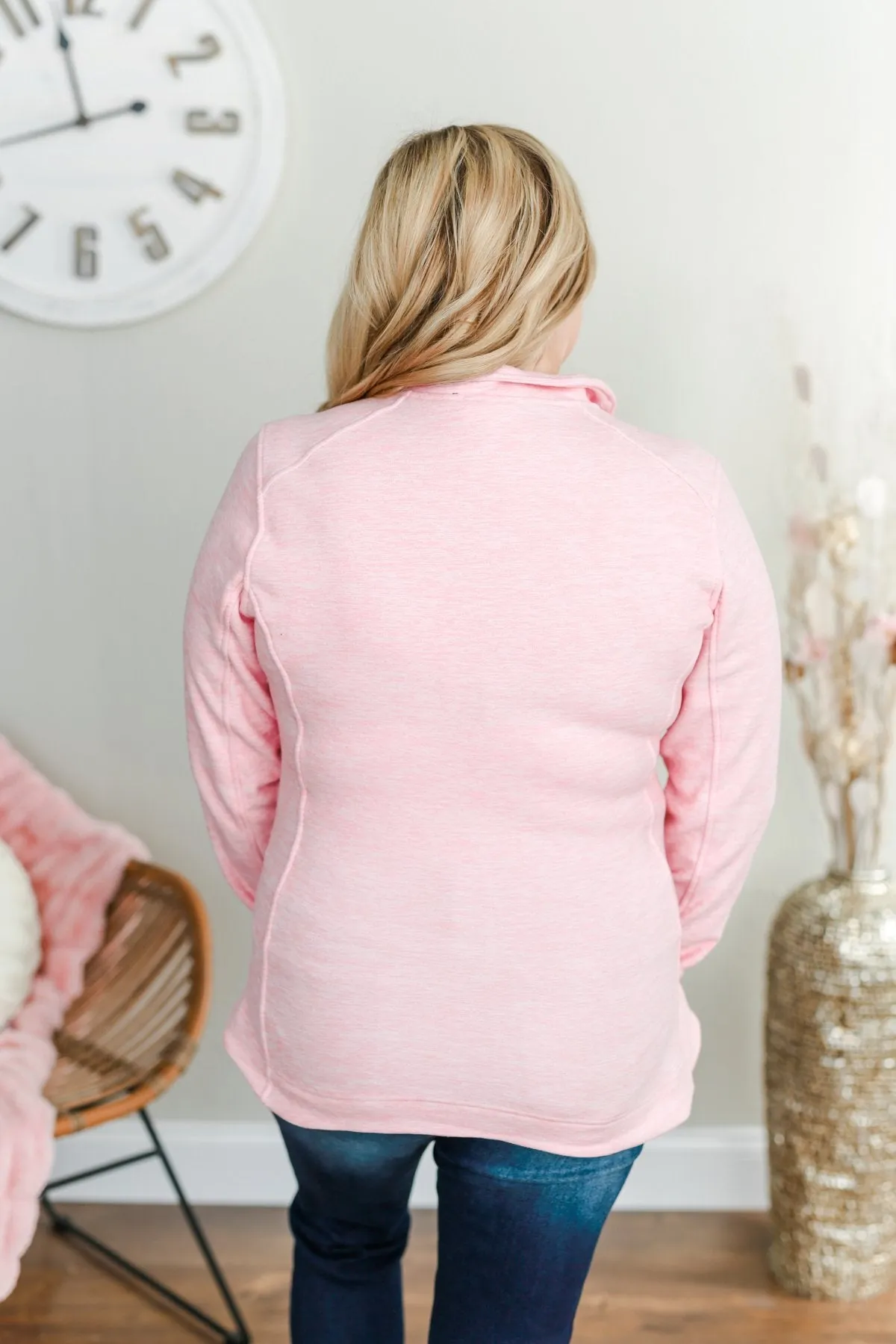 Pulse Exclusive Zip Up Athleisure Jacket- Baby Pink