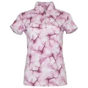 Pure Golf Sky Cap Sleeve Polo Shirt Blossom Pink