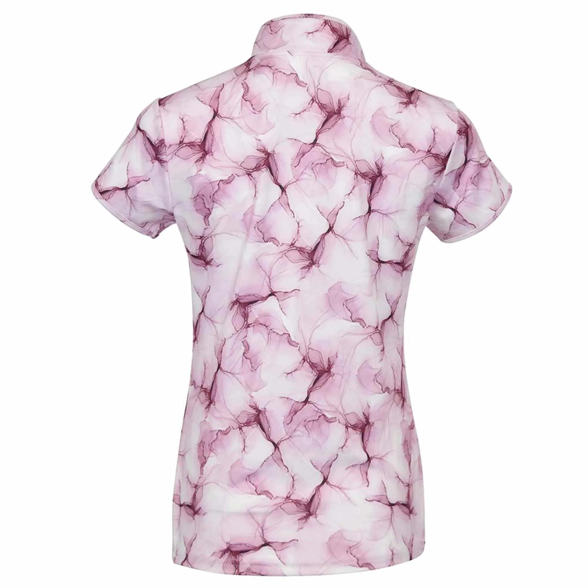 Pure Golf Sky Cap Sleeve Polo Shirt Blossom Pink