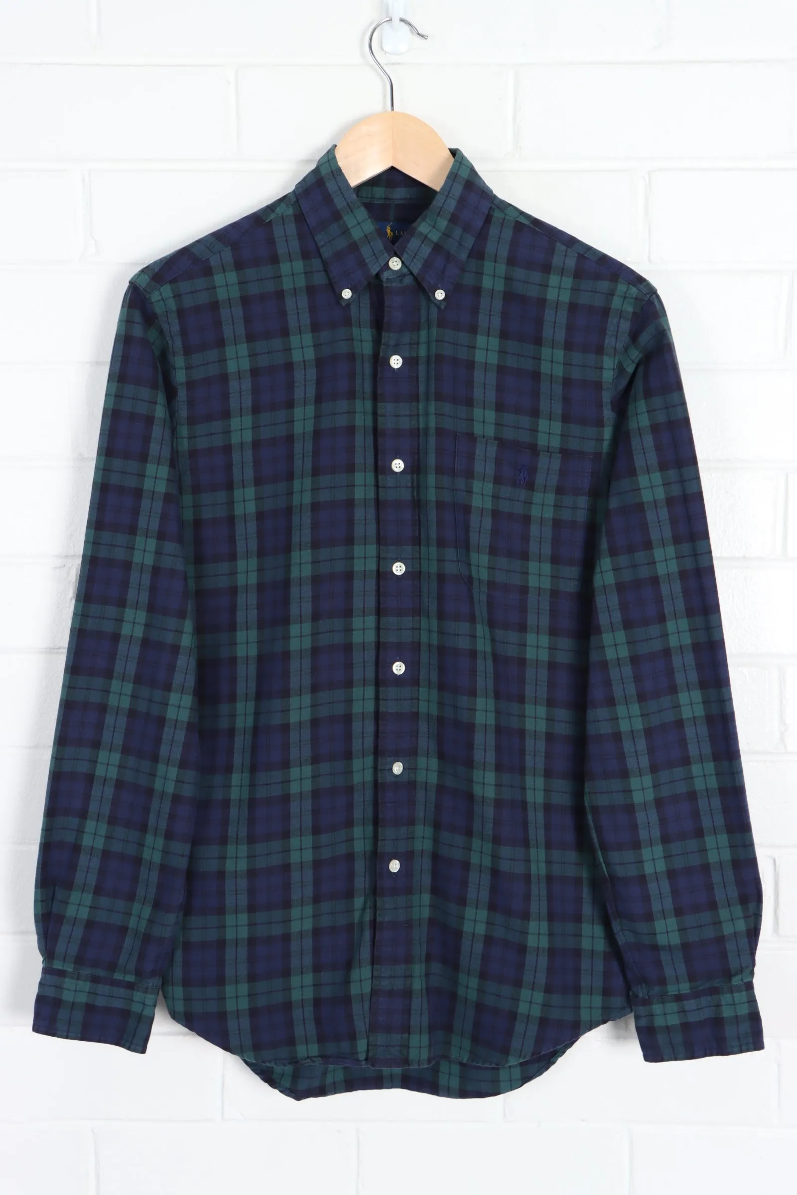 RALPH LAUREN Tartan Slim Fit Long Sleeve Shirt (M)