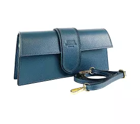 RB1005P | Women's Bag with double shoulder strap in Genuine Leather | 28 x 14 x 6 cm