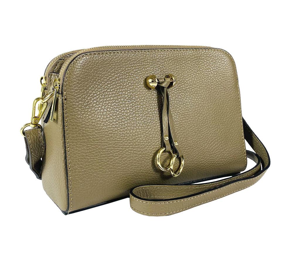 RB1011AQ |Shoulder Bag Genuine Italian Leather 25 x 17 x 10 cm