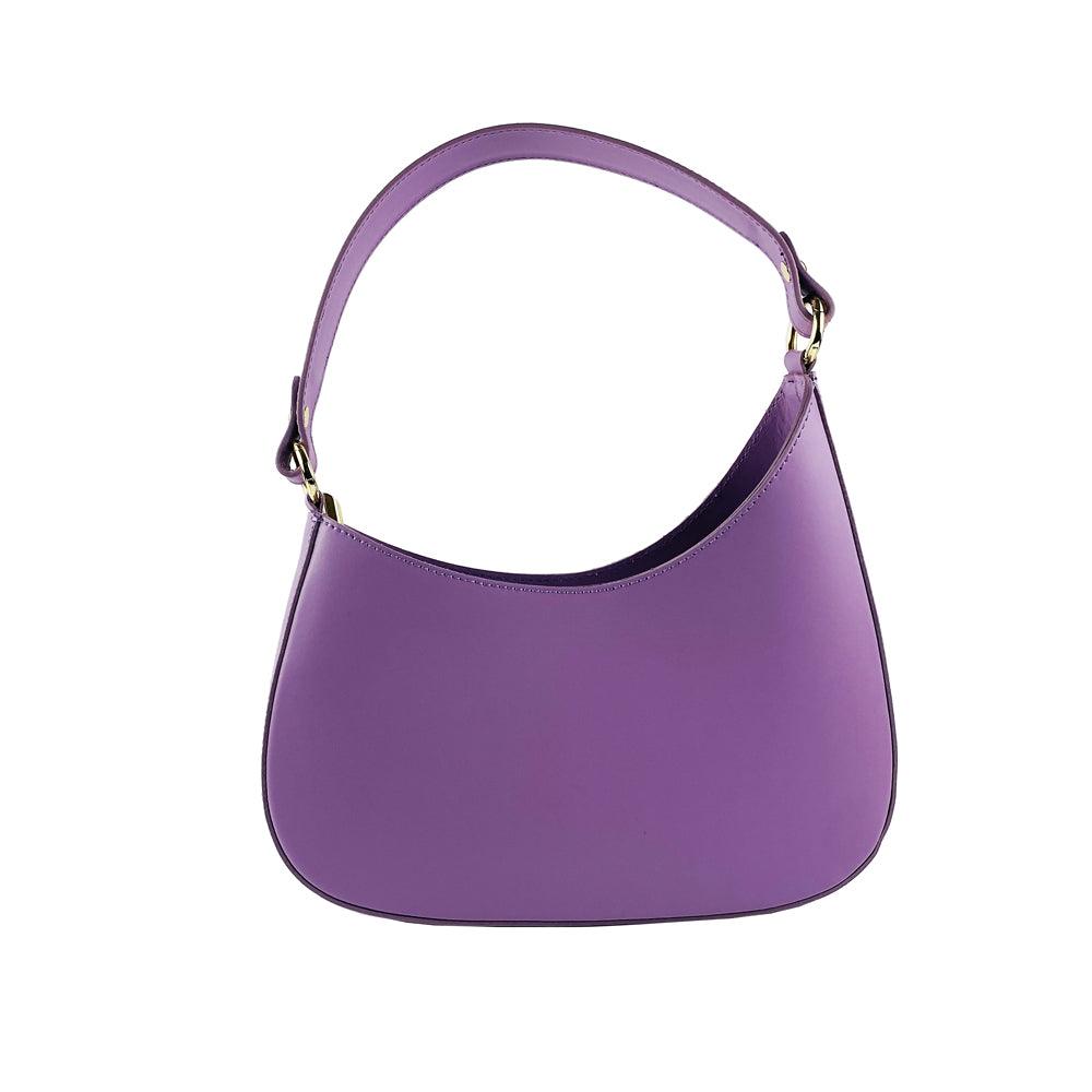 RB1013CI | Borsa Donna a spalla e Tracolla removibili in Vera Pelle Made in Italy. Attacchi con moschettoni in metallo Oro Lucid