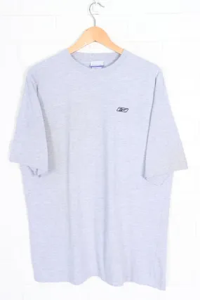 REEBOK Embroidered Logo Casual Grey T-Shirt (L)