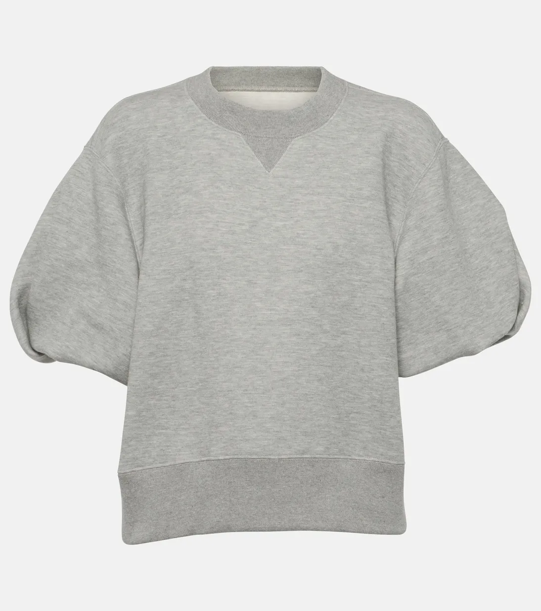 sacai  |U-Neck Plain Cotton Short Sleeves Hoodies & Sweatshirts