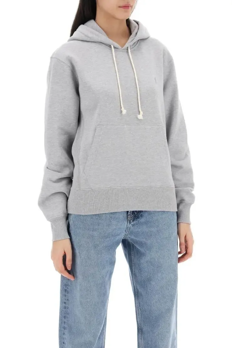 Saint Laurent  |Monogram Long Sleeves Cotton Logo Hoodies & Sweatshirts