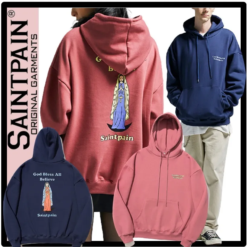 SAINTPAIN  |Unisex Street Style Hoodies