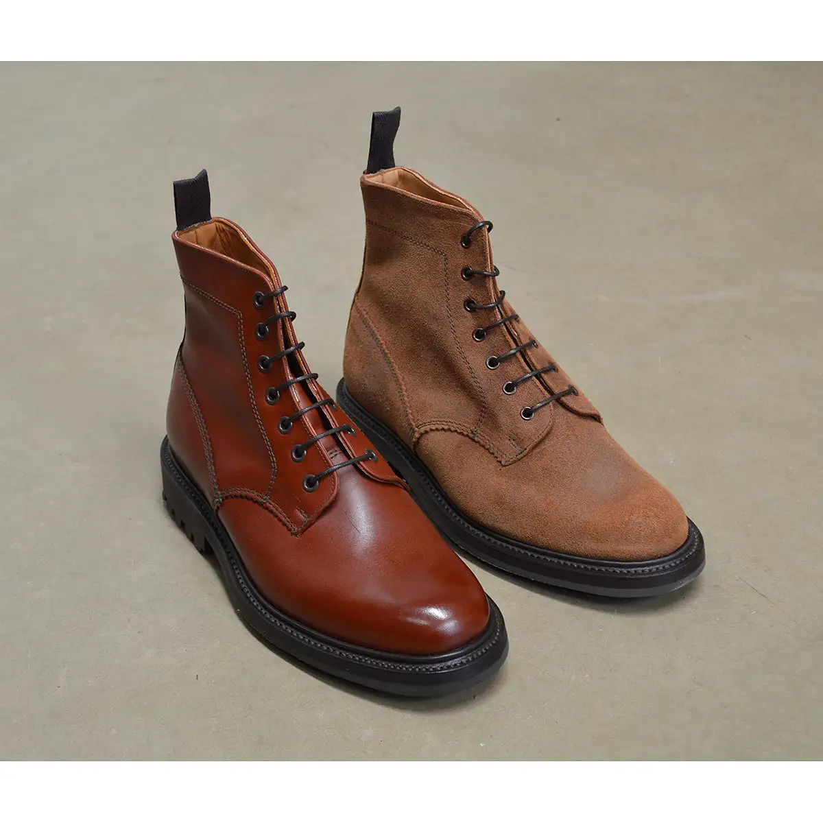 Sanders Kelso- Brown Leather Derby Boot