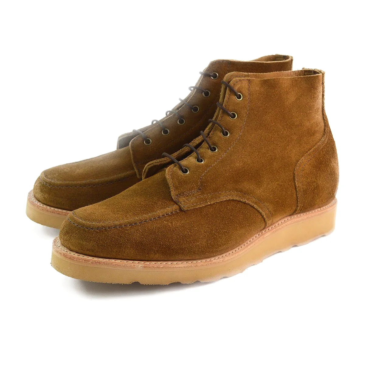 Sanders WILSON Apron Derby Boot - Tobacco Suede