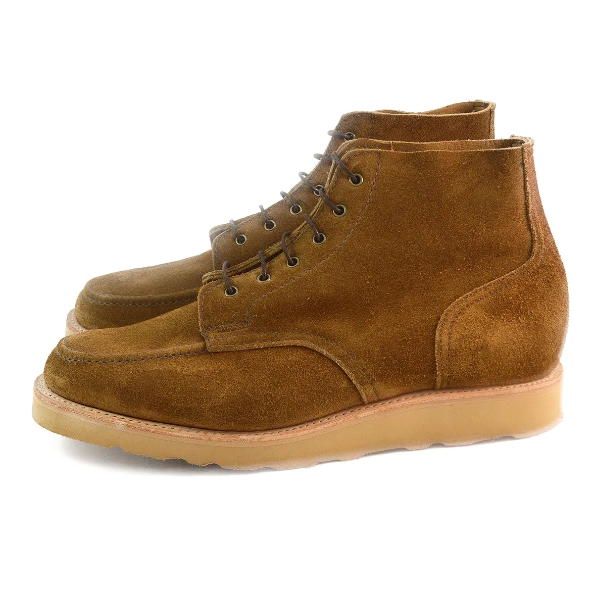 Sanders WILSON Apron Derby Boot - Tobacco Suede