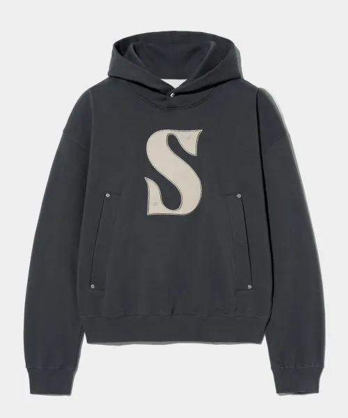 SATUR  |Unisex Street Style Plain Cotton Logo Hoodies