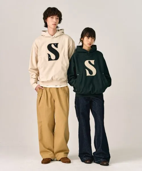 SATUR  |Unisex Street Style Plain Cotton Logo Hoodies