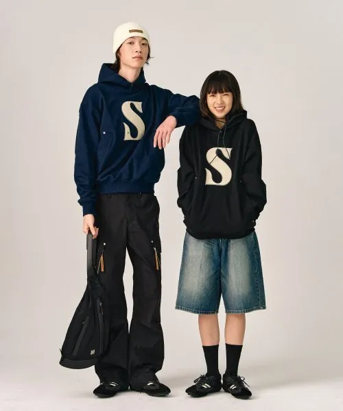 SATUR  |Unisex Street Style Plain Cotton Logo Hoodies