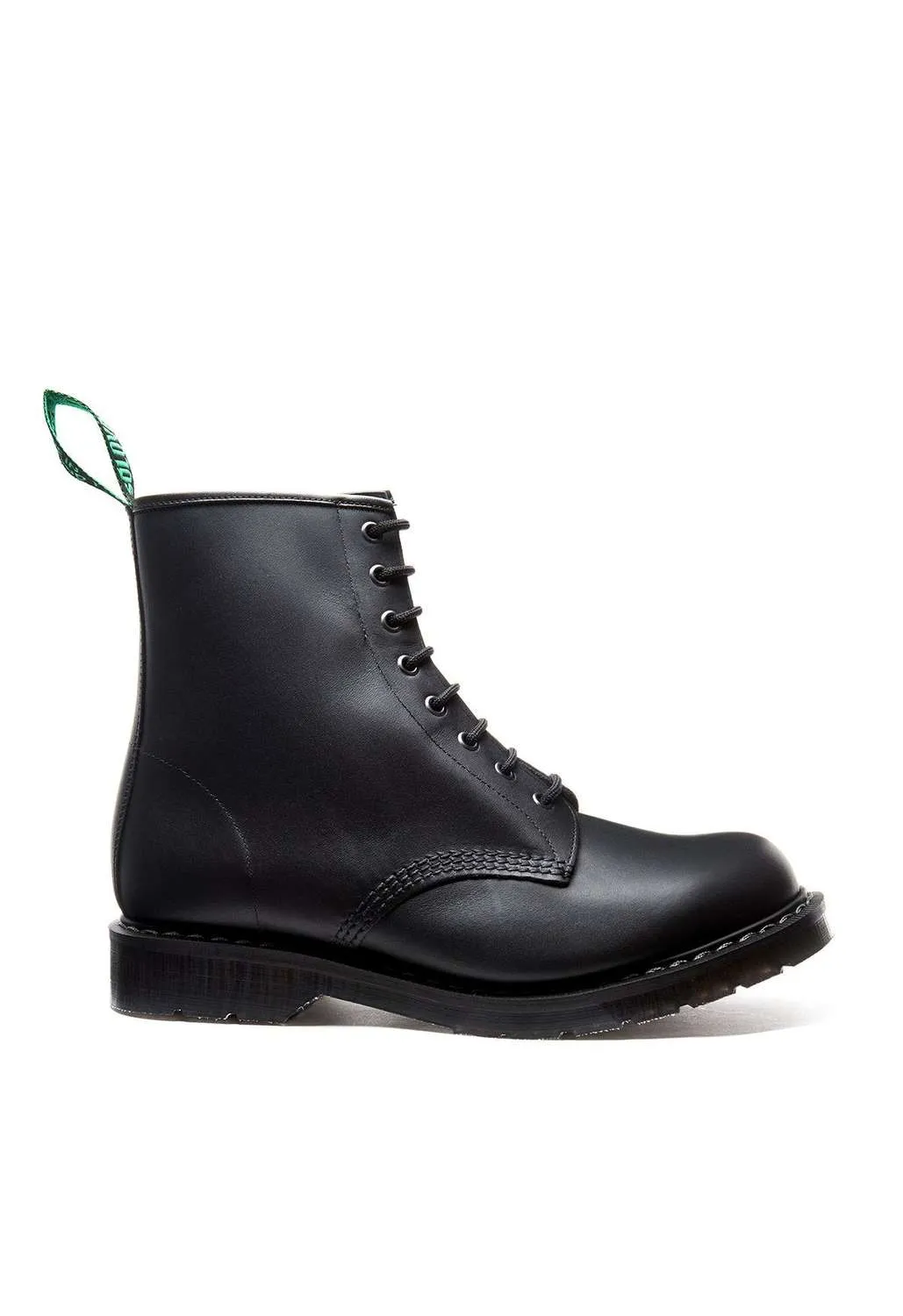 Solovair - Black Greasy 8 Eye Derby Boot | Dark Ages