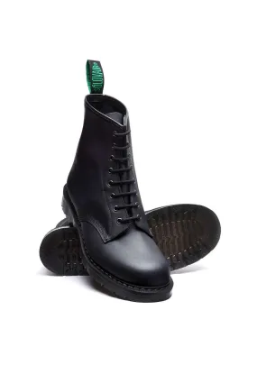 Solovair - Black Greasy 8 Eye Derby Boot | Dark Ages