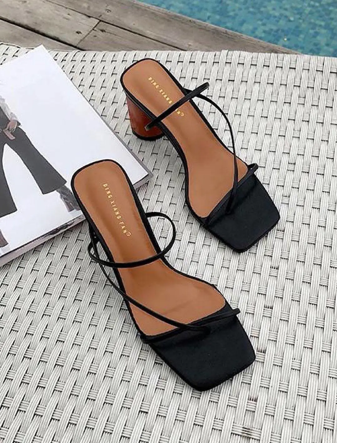 Square Toe Strappy High Heel Sandals