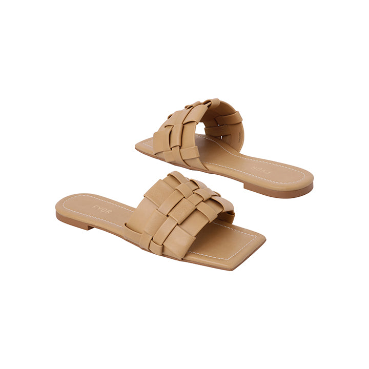 Square Toe Weaved Flat Sandal BDV 060