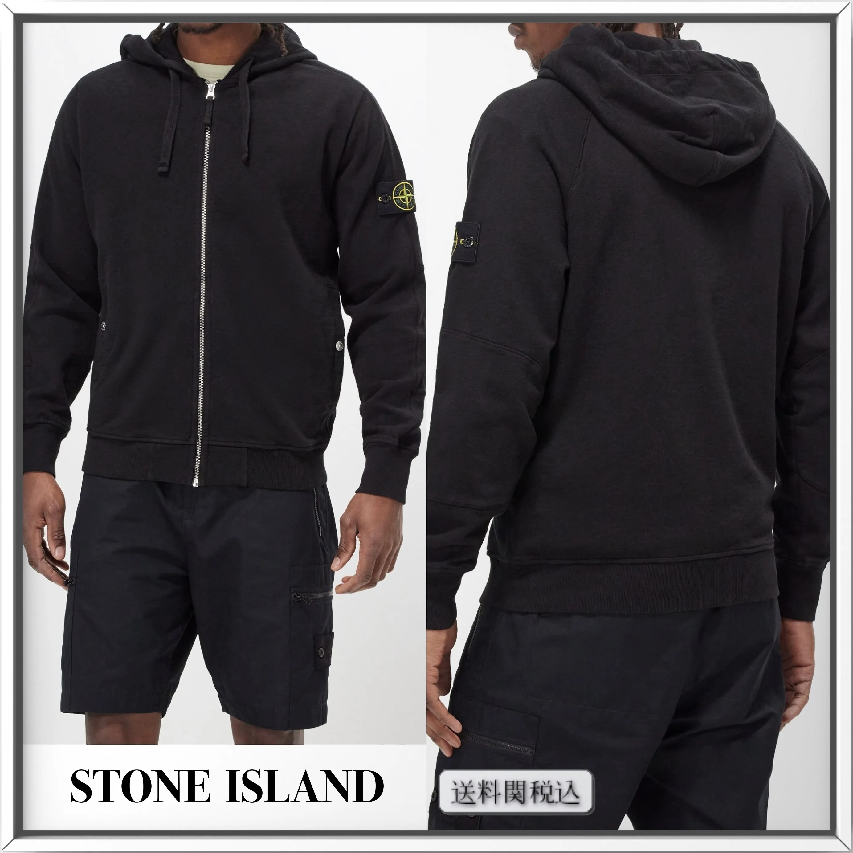 STONE ISLAND  |Street Style Plain Logo Hoodies