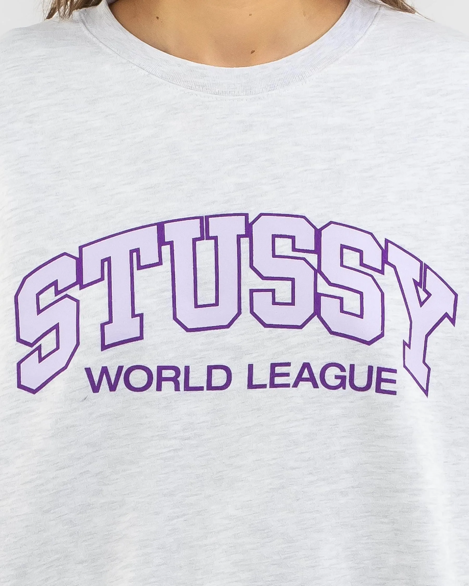 STUSSY  |Crew Neck Long Sleeves Plain Cotton Hoodies & Sweatshirts