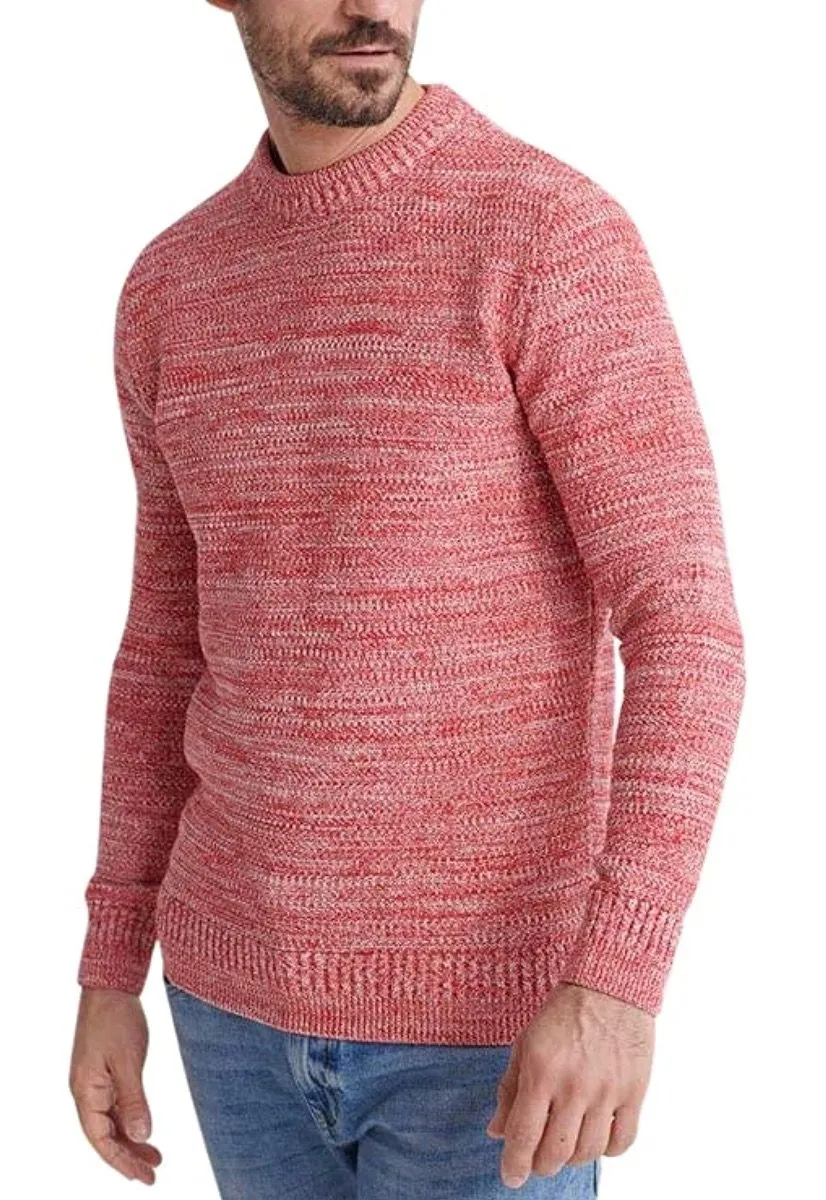 Superdry Keystone Classic Crew Neck Jumper Desert Red Twist