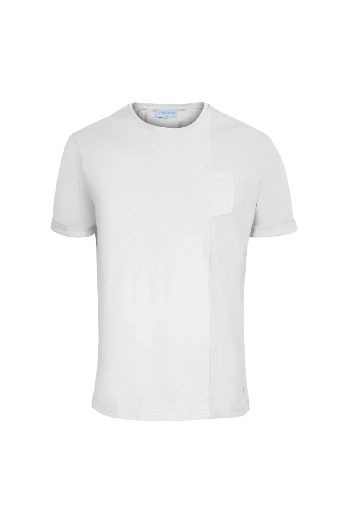 T-Shirt Giro Collo Doppio Tessuto con taschino