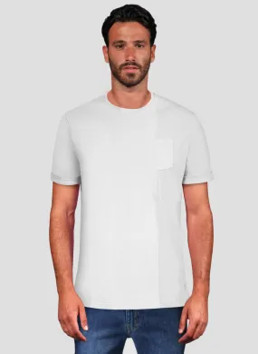 T-Shirt Giro Collo Doppio Tessuto con taschino