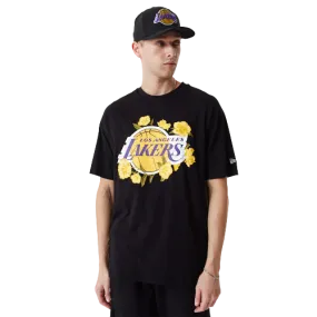 T-shirt oversize LA Lakers NBA Floral Graphic Nera